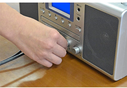 カラオケ CD ダブルカセット KCR-207S ラジカセ CDラジカセ マイク2本付属 高速ダビング CDプレーヤー CDダブルカセット AM FMラジオ 外部音声入出力 カセットプレーヤー カセット