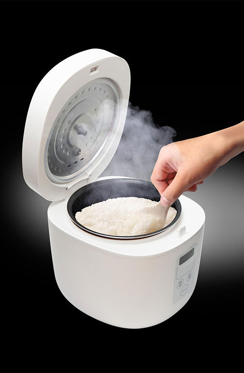 炊飯器 多機能4合炊き 4合 お粥 煮物 ヨーグルト ケーキ 蒸し料理 簡単操作 シンプル スタイリッシュ インテリア おしゃれ タッチパネル コンパクト HTS-350WH