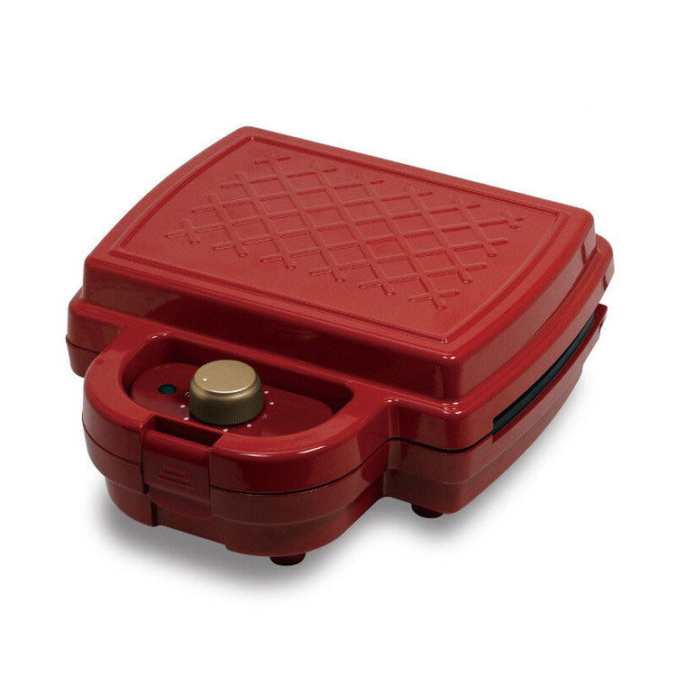 タイマー付き ホットサンドワッフルメーカー レッド HS-850T-RD ワッフル ホットサンド 2枚同時焼き 野菜やウインナーも一緒に焼けます 簡単お手入れ