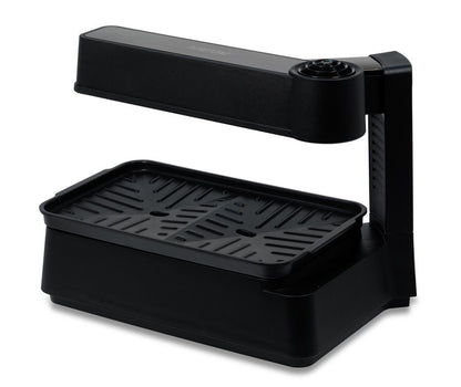 デジタルディスプレイコンパクト無煙調理器 HTG-377 ホットプレート プレート 無煙調理器 タイマー付き 油カット ヘルシー調理 シーズヒーター 加熱調理 卓上 テフロン 焼き肉