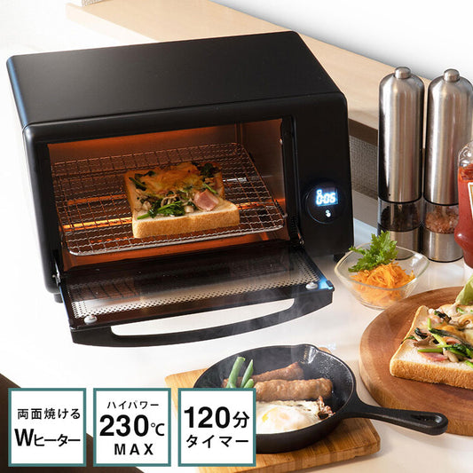 マイコン式オーブントースター OVT-10M 上下ヒーター オーブン トースター トースト 焼き菓子 ピザ グラタン ホイル焼き スキレット料理 タッチセンサー