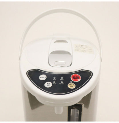 電気給湯ポット2.2L シンプル HKP-225 給湯ロック機能 再沸騰モード カッププッシュスイッチ 電動給湯ボタン 一目で水量がわかるからとっても便利 丸洗い可能