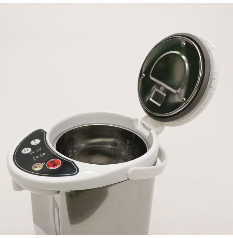 電気給湯ポット2.2L シンプル HKP-225 給湯ロック機能 再沸騰モード カッププッシュスイッチ 電動給湯ボタン 一目で水量がわかるからとっても便利 丸洗い可能