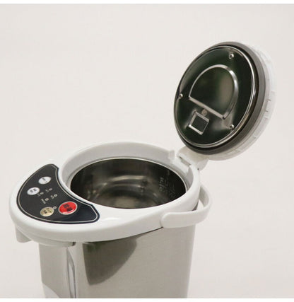 電気給湯ポット2.2L シンプル HKP-225 給湯ロック機能 再沸騰モード カッププッシュスイッチ 電動給湯ボタン 一目で水量がわかるからとっても便利 丸洗い可能