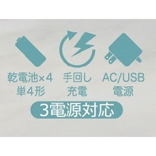 LEDライト付き 3.2型 ポータブル ワンセグ&FM/AMラジオ TSP-W3218