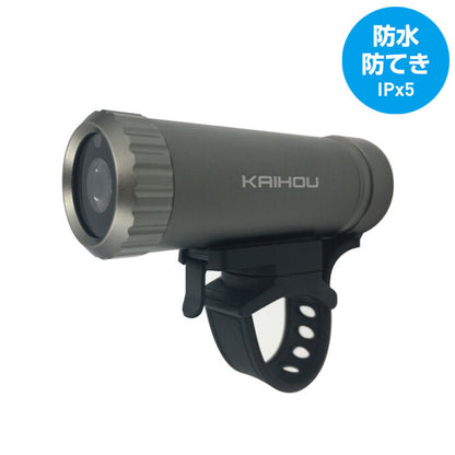 KAIHOU サイクルレコーダー KH-BDR100 100万画素 フルHD 90度の水平視野角 歪みが少ない 夜間 赤外線ライト 自動 64GB SDカード 初期搭載 ループ録画機能