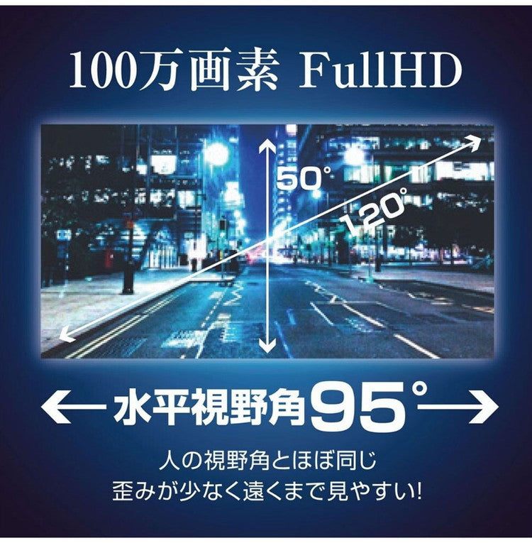 KAIHOU サイクルレコーダー KH-BDR100 100万画素 フルHD 90度の水平視野角 歪みが少ない 夜間 赤外線ライト 自動 64GB SDカード 初期搭載 ループ録画機能