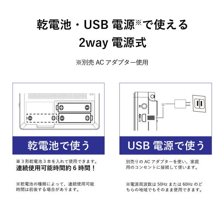 テレビラジオ 4.5インチ ワンセグTVラジオ コンパクト OT-1PT45S テレビ 外部アンテナケーブル付き イヤホン付き OVER TIME 家庭用 外出先 字幕 音声切替 オーバータイム