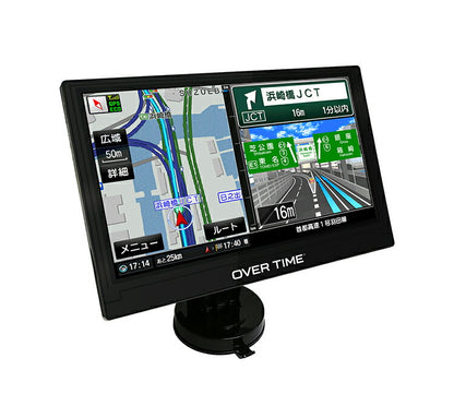 9インチカーナビ ポータブルナビ るるぶDATA カーナビ 3電源対応 2026春リリース版 デモ走行モード タッチパネル液晶 ゼンリン地図 旅行ガイド情報 ワンセグ OT-ZN905AK OVER TIME