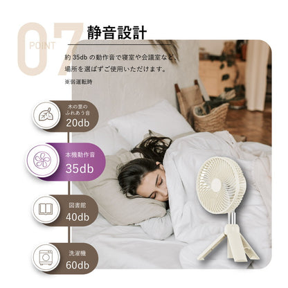 マルチスイングファン SLI-MSF4000 4段階風量調節 コンパクト 小型 USB コードレス キャンプ 大容量バッテリー搭載 卓上 吊り下げ スタンド 壁掛け 左右首振り 上下角度調整 充電式扇風機 静音