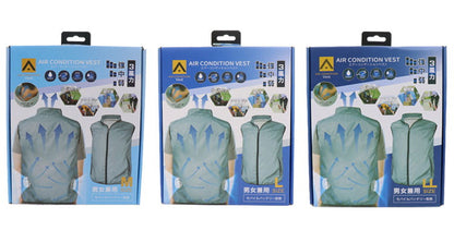 空調ベスト エアーコンディションベスト ファン付きベスト グレー M L LL サイズ 涼しい 送風ファン付き 扇風機作業服 扇風機