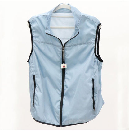 空調ベスト エアーコンディションベスト ファン付きベスト グレー M L LL サイズ 涼しい 送風ファン付き 扇風機作業服 扇風機