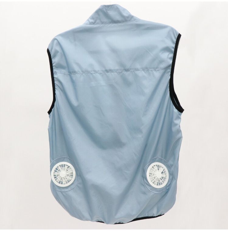 空調ベスト エアーコンディションベスト ファン付きベスト グレー M L LL サイズ 涼しい 送風ファン付き 扇風機作業服 扇風機