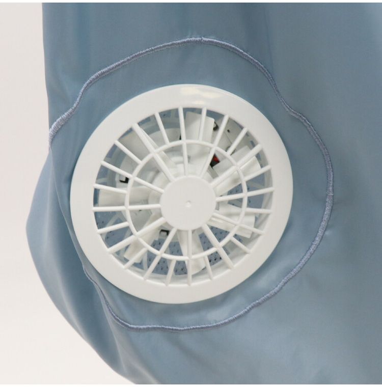 空調ベスト エアーコンディションベスト ファン付きベスト グレー M L LL サイズ 涼しい 送風ファン付き 扇風機作業服 扇風機