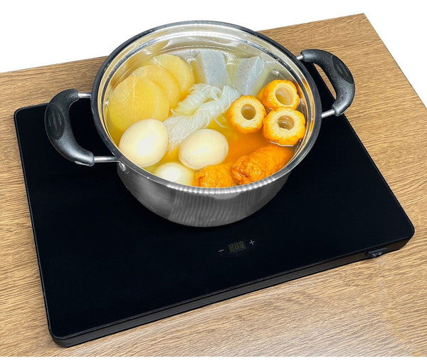 THERMO ビュッフェプレート ネオ プレートに置くだけ 料理 保温 鍋 お弁当 ROOMMATE RM-208H ブラック ホワイト 保温プレート 電気保温プレート 温度調整可