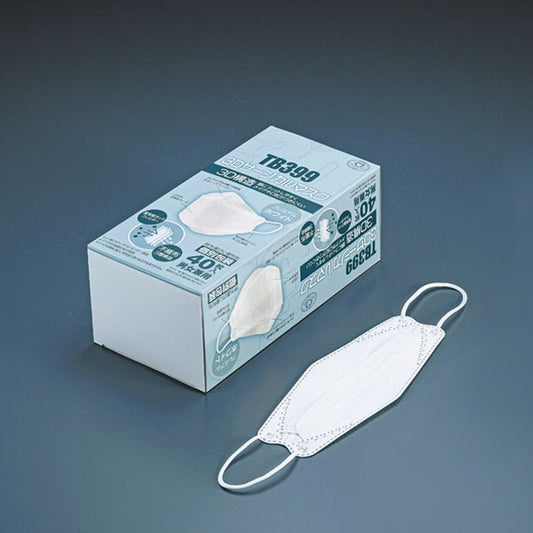 3DサージカルマスクTB399(40入)ホワイト中部物産貿易4589765741534(代引不可)