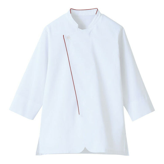 男女兼用ショップコートLW0901-E94L (ホワイト×ワイン)株式会社サーヴォ4589929618504(代引不可)