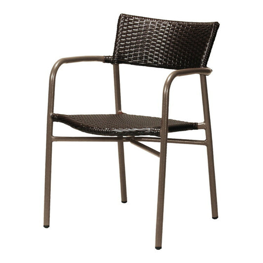 アルミアームチェアAL-W53AC ブラウン弘益4933178071120(代引不可)