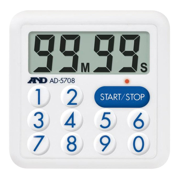 防滴タイマー(99分99秒計)AD-5708株式会社エー・アンド・デイ4981046483407(代引不可)