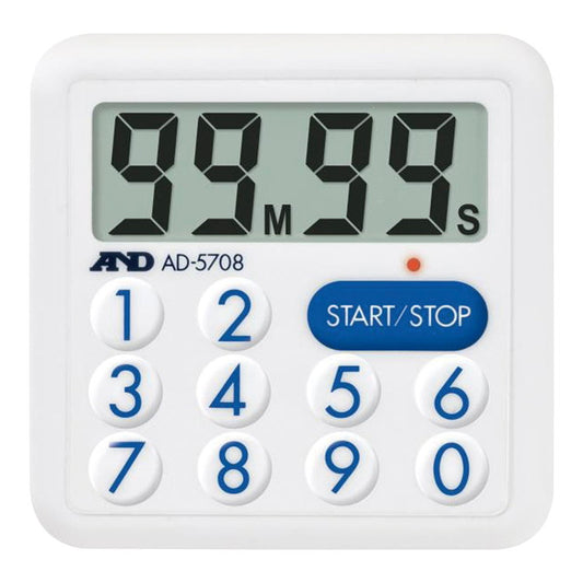 防滴タイマー(99分99秒計)AD-5708株式会社エー・アンド・デイ4981046483407(代引不可)