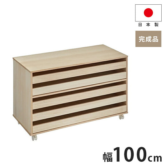 総桐クローゼット盆ワゴン 5段【日本製 大川家具 完成品】 引き出し収納 オシャレ 北欧 衣類収納 服 押入れ収納 クローゼット 押し入れ(代引不可)