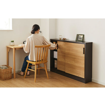 カウンター下収納 幅120cm 和モダンキャビネット 完成品 引出し ロータイプ おしゃれ キッチン収納 リビング収納 食器棚 コンパクト 省スペース キッチンカウンター 北欧 スリム 木製 木目調