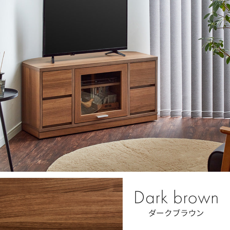 ガラス扉 左右にスウィングできるテレビ台 日本製 完成品 テレビ台 テレビボード コーナー 100cm 大型テレビ コーナーテレビ台 コーナータイプ コーナー設置 49V対応 隠しキャスター