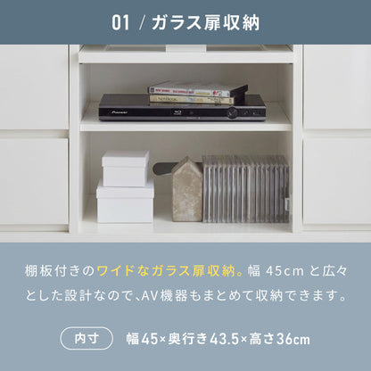 ガラス扉 左右にスウィングできるテレビ台 日本製 完成品 テレビ台 テレビボード コーナー 100cm 大型テレビ コーナーテレビ台 コーナータイプ コーナー設置 49V対応 隠しキャスター