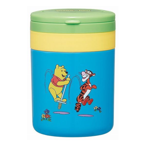 スケーター 折りたたみ ハンドル付き 保温 保冷 スープジャー 300ml レトロ くまのプーさん LJFO3AG