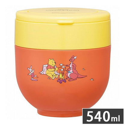 スケーター 折りたたみ ハンドル付き 保温 保冷 丼ぶり ジャー 540ml レトロ くまのプーさん LDNO6AG