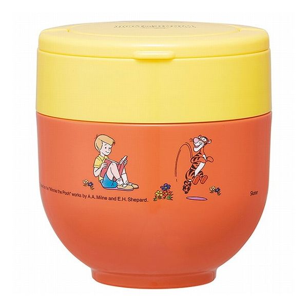 スケーター 折りたたみ ハンドル付き 保温 保冷 丼ぶり ジャー 540ml レトロ くまのプーさん LDNO6AG