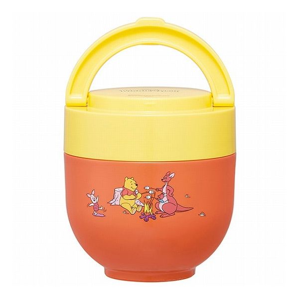 スケーター 折りたたみ ハンドル付き 保温 保冷 丼ぶり ジャー 540ml レトロ くまのプーさん LDNO6AG