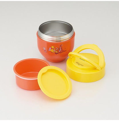 スケーター 折りたたみ ハンドル付き 保温 保冷 丼ぶり ジャー 540ml レトロ くまのプーさん LDNO6AG