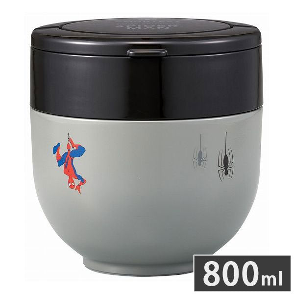 スケーター 折りたたみ ハンドル付き 保温 保冷 丼 ジャー 800ml スパイダーマン LDNO8AG