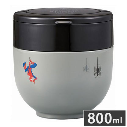 スケーター 折りたたみ ハンドル付き 保温 保冷 丼 ジャー 800ml スパイダーマン LDNO8AG