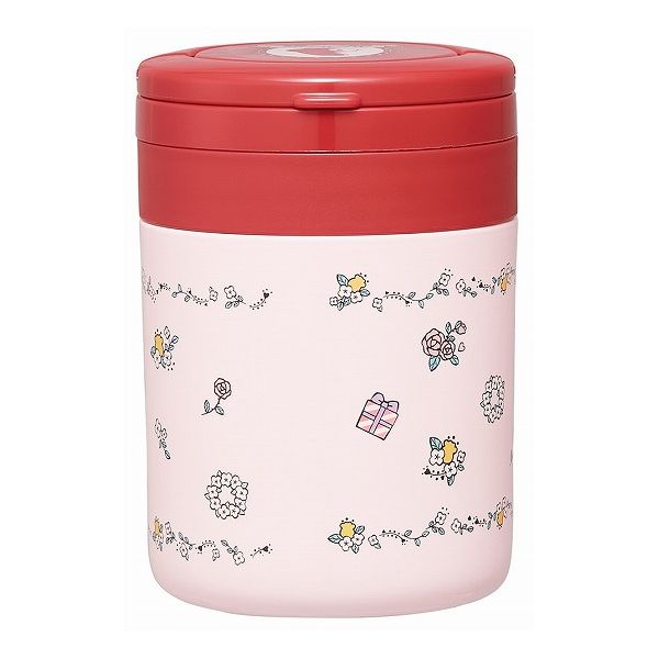 スケーター 折りたたみ ハンドル付き 保温 保冷 スープジャー 300ml マイメロディ フラワーレトロ LJFO3AG