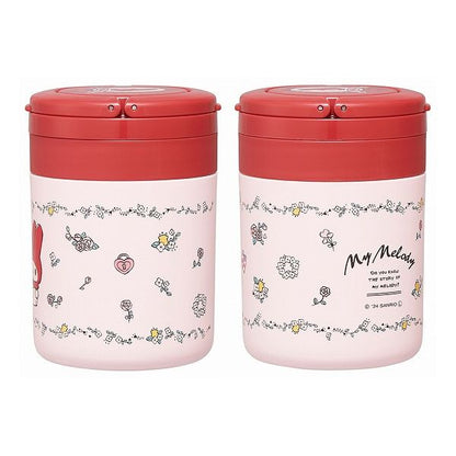 スケーター 折りたたみ ハンドル付き 保温 保冷 スープジャー 300ml マイメロディ フラワーレトロ LJFO3AG