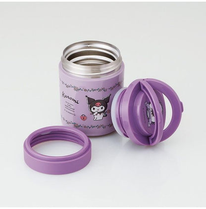 スケーター 折りたたみ ハンドル付き 保温 保冷 スープジャー 300ml クロミフラワー レトロ LJFO3AG