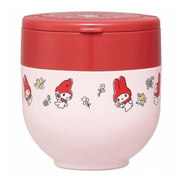 スケーター 折りたたみ ハンドル付き 保温 保冷 丼ぶり ジャー 540ml マイメロディ フラワーレトロ LDNO6AG