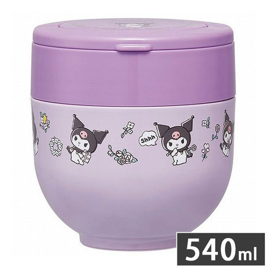 スケーター 折りたたみ ハンドル付き 保温 保冷 丼ぶり ジャー 540ml クロミフラワー レトロ LDNO6AG