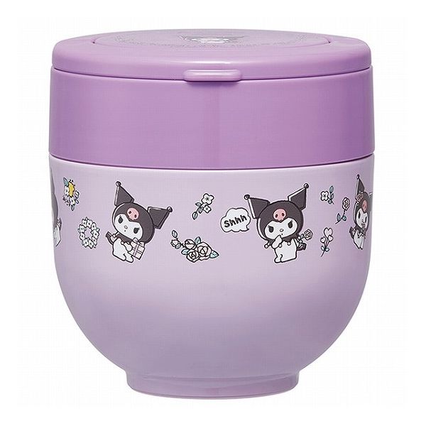 スケーター 折りたたみ ハンドル付き 保温 保冷 丼ぶり ジャー 540ml クロミフラワー レトロ LDNO6AG