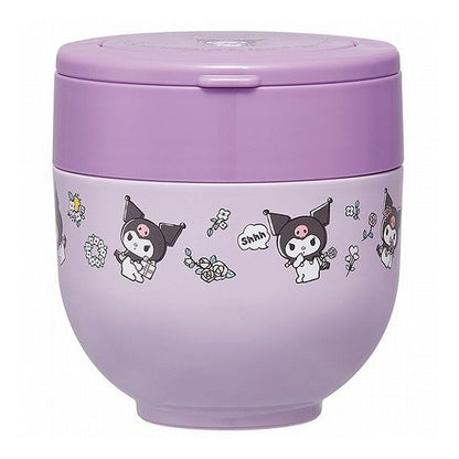 スケーター 折りたたみ ハンドル付き 保温 保冷 丼ぶり ジャー 540ml クロミフラワー レトロ LDNO6AG