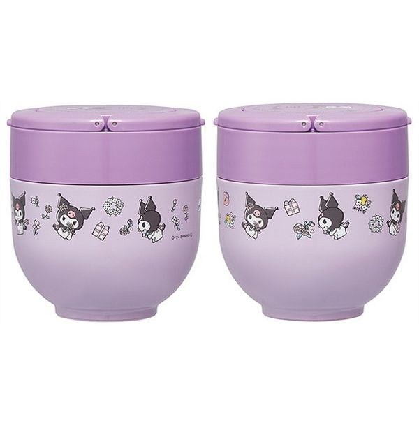 スケーター 折りたたみ ハンドル付き 保温 保冷 丼ぶり ジャー 540ml クロミフラワー レトロ LDNO6AG