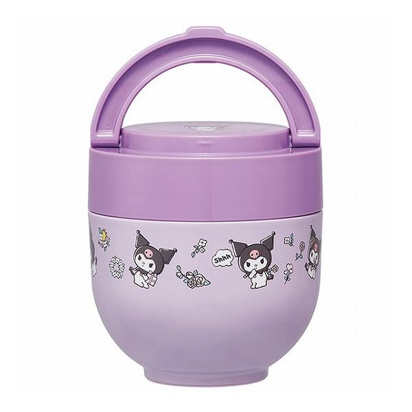 スケーター 折りたたみ ハンドル付き 保温 保冷 丼ぶり ジャー 540ml クロミフラワー レトロ LDNO6AG