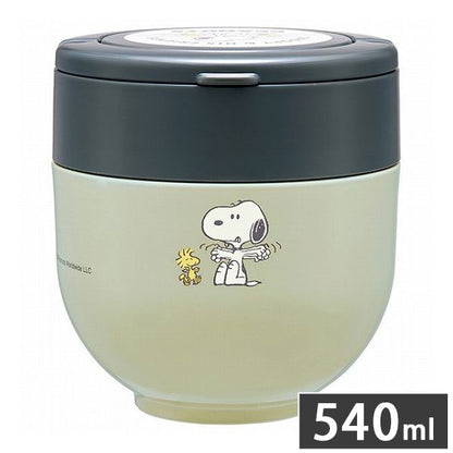 スケーター 折りたたみ ハンドル付き 保温 保冷 丼ぶり ジャー 540ml スヌーピー バッジ LDNO6AG