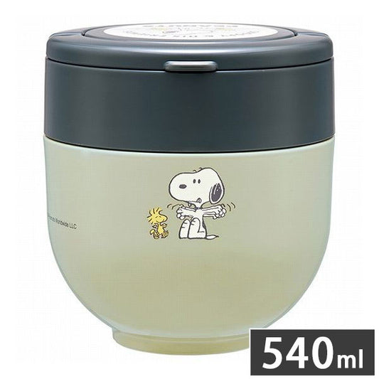 スケーター 折りたたみ ハンドル付き 保温 保冷 丼ぶり ジャー 540ml スヌーピー バッジ LDNO6AG