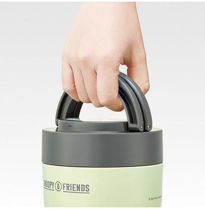 スケーター 折りたたみ ハンドル付き 保温 保冷 丼ぶり ジャー 540ml スヌーピー バッジ LDNO6AG
