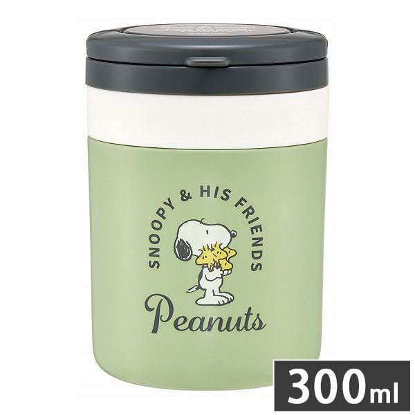 スケーター 折りたたみ ハンドル付き 保温 保冷 スープジャー 300ml スヌーピー バッジ LJFO3AG