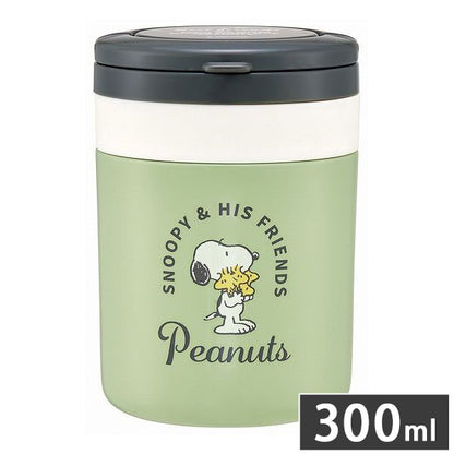 スケーター 折りたたみ ハンドル付き 保温 保冷 スープジャー 300ml スヌーピー バッジ LJFO3AG