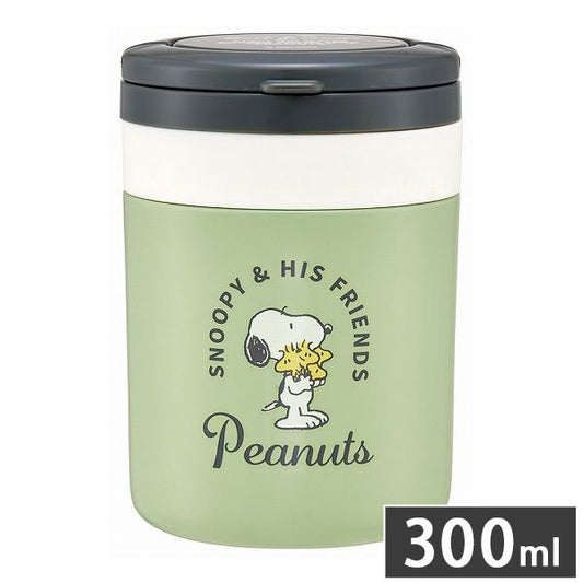 スケーター 折りたたみ ハンドル付き 保温 保冷 スープジャー 300ml スヌーピー バッジ LJFO3AG
